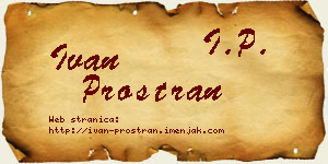 Ivan Prostran vizit kartica